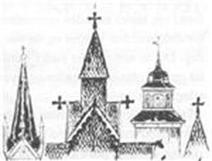 Tegning av kirke